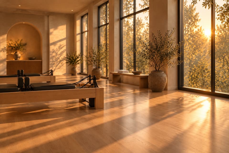 Studio room at golden hour